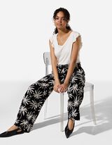 Pantalon palazzo - Viscose - noir