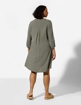 Kleid - Dreiviertel&auml;rmel - Gr&uuml;n
