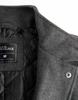 płaszcz - Wełniany wygląd - ciemny szary