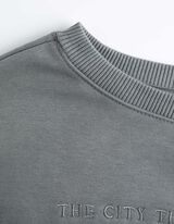 bluza - hafty - szary