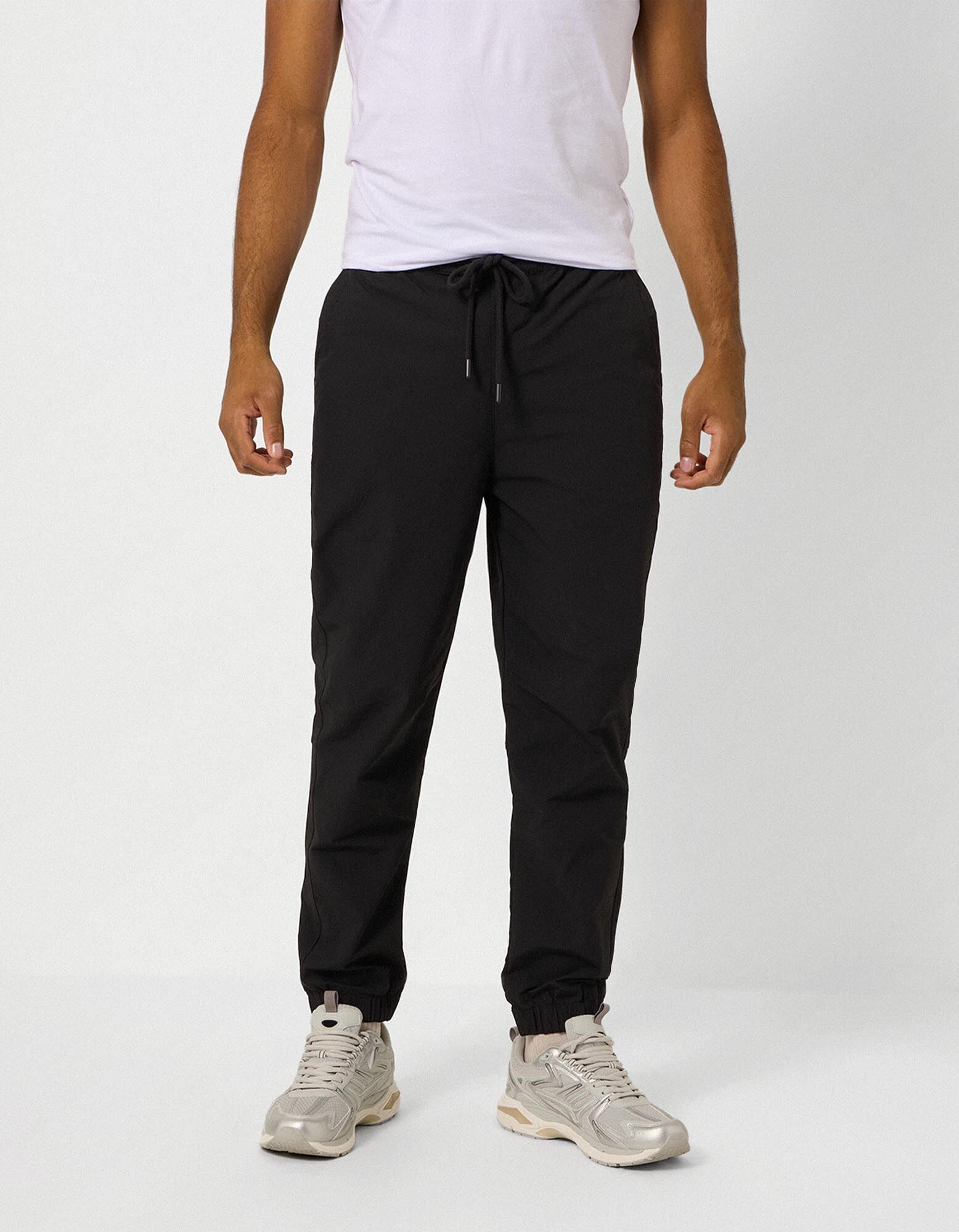 Pantalon cargo - Cordon de serrage - noir