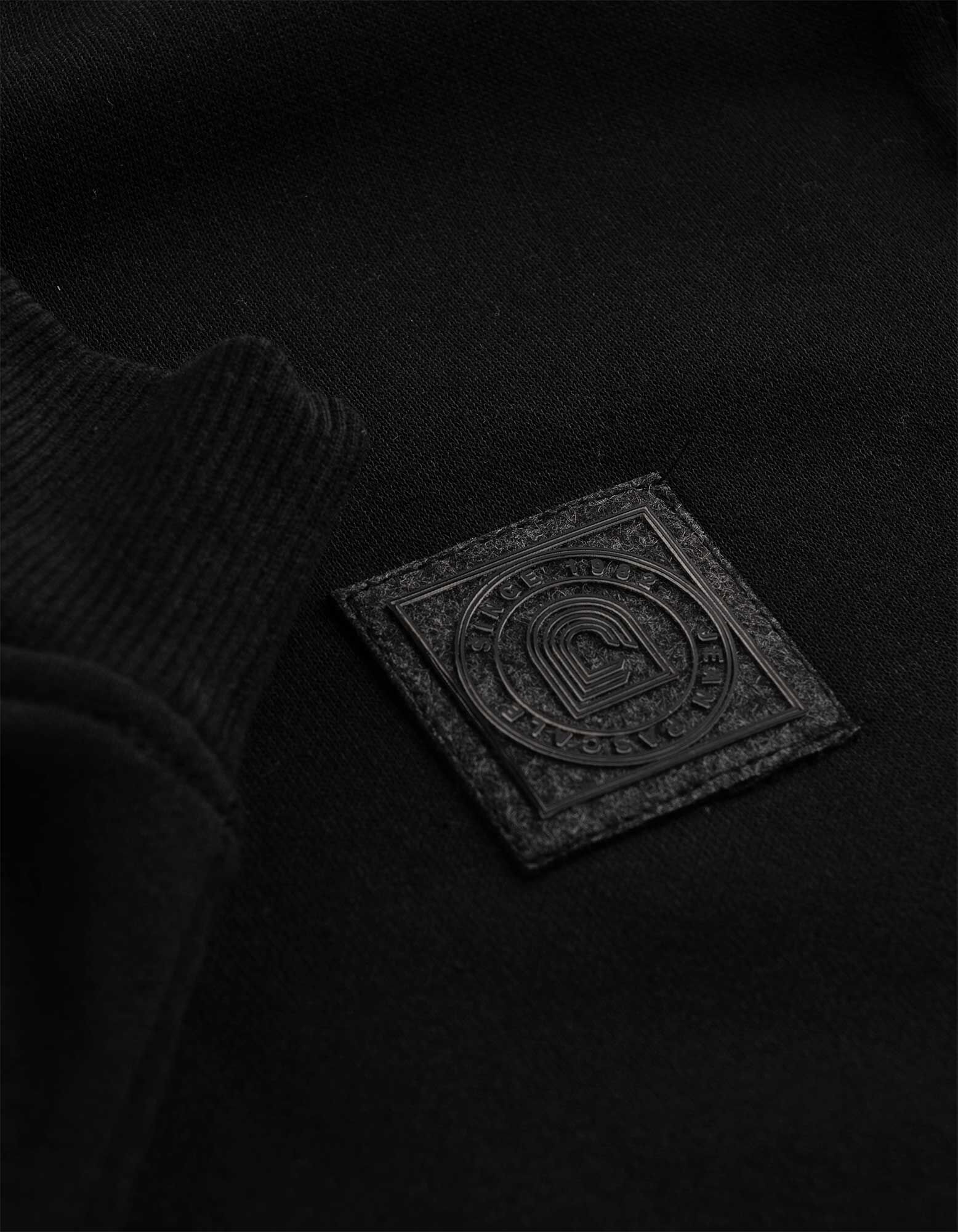 Sweatshirt - Schalkragen - Schwarz
