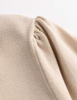 Strickkleid - Kurze &Auml;rmel - wei&szlig;