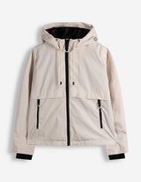 Outdoorjacke - Kapuze - wei&szlig;