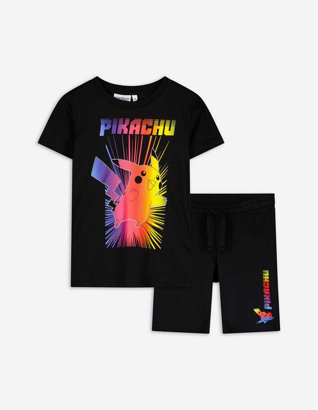 Set aus Shirt und Shorts - Pikachu - schwarz
