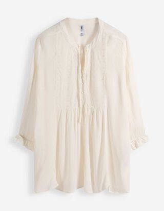 Bluse - Stickereien - wei&szlig;