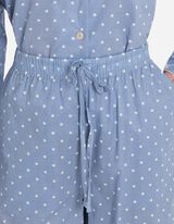 Felsőből és nadrágból álló pizsama szett - Pamut - sotetkek