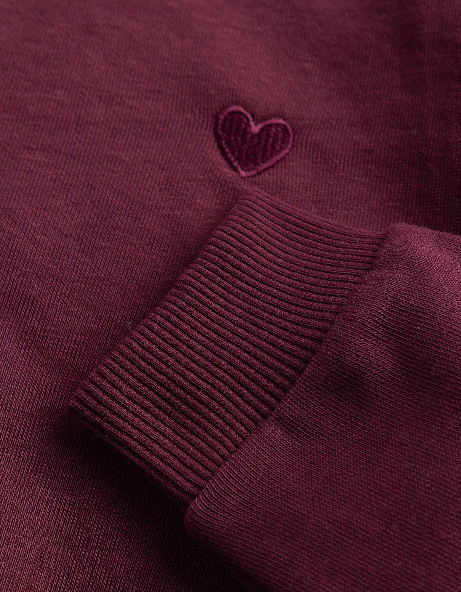 Sweatshirt - Borduursel - Donkerrood