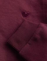Sweatshirt - Borduursel - Donkerrood