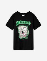 Tricou - SpongeBob Pantaloni Pătrați  - Negru