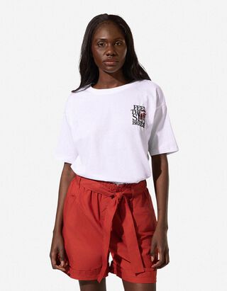 T-Shirt - R&uuml;ckenprint - Wei&szlig;