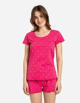 Rövid pizsamaalsó - Fodros szegéssel - pink