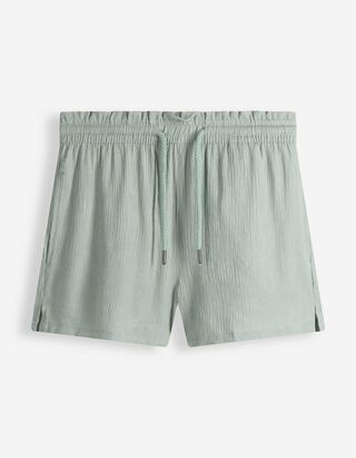 Shorts - Elastischer Bund - Gr&uuml;n