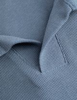 Poloshirt - Waffelstruktur - hellblau