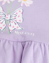 Kleid - Print - lila