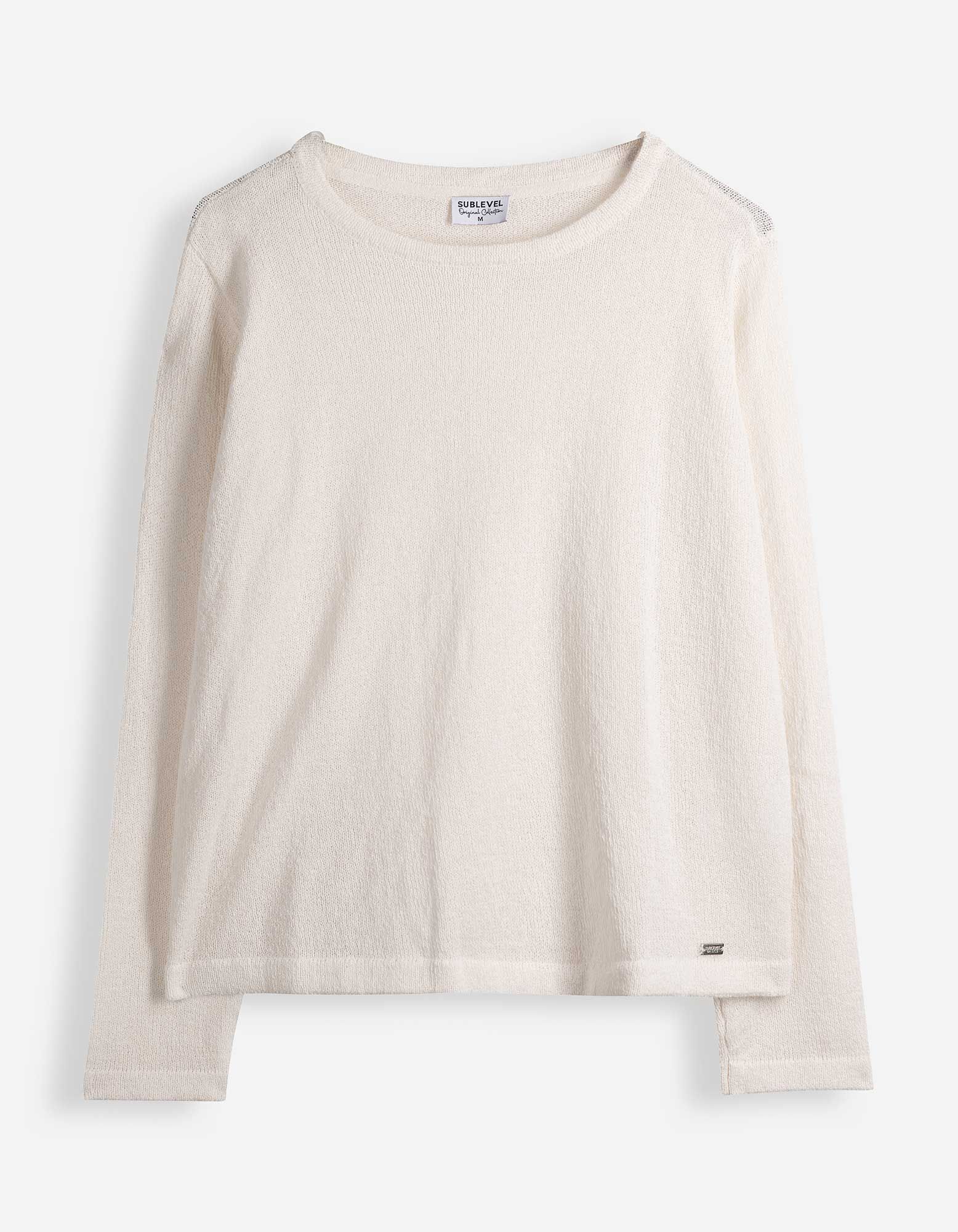 Strickpullover - Relax Fit - Wei&szlig;