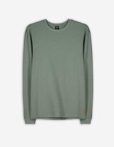 Hossz&uacute; ujj&uacute; felső - Lezser fazon - s&ouml;t&eacute;tz&ouml;ld