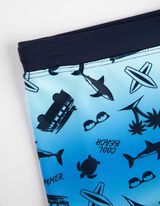 Șort baie - Poliester reciclat - Albastru deschis