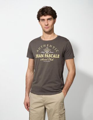 T-Shirt - Print - hellbraun