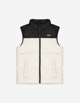 Bodywarmer - Contrasterende inzetten - lichtgrijs