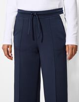 Broek - Contraststrepen - donkerblauw