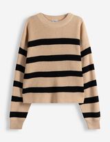 Trui - Geribde structuur - beige