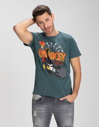 Tričko - Mickey Mouse - tmavozelena