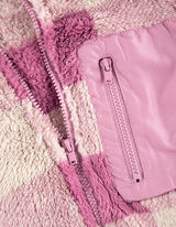 Sweatjacke - Pl&uuml;sch - beige