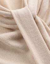 Langarmshirt - Schalkragen - Beige