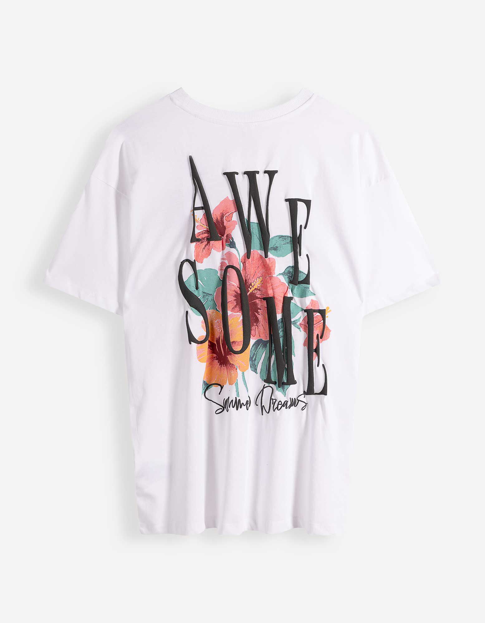 Tricou - Imprimare spate - Alb