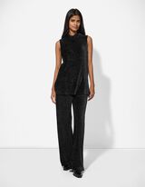 Hlače - Samt - crna