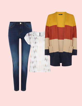 Batik-Look trifft auf bunte Streifen