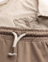 Souprava tričko a &scaron;ortky - Kr&aacute;tk&eacute; ruk&aacute;vy - B&eacute;žov&aacute;