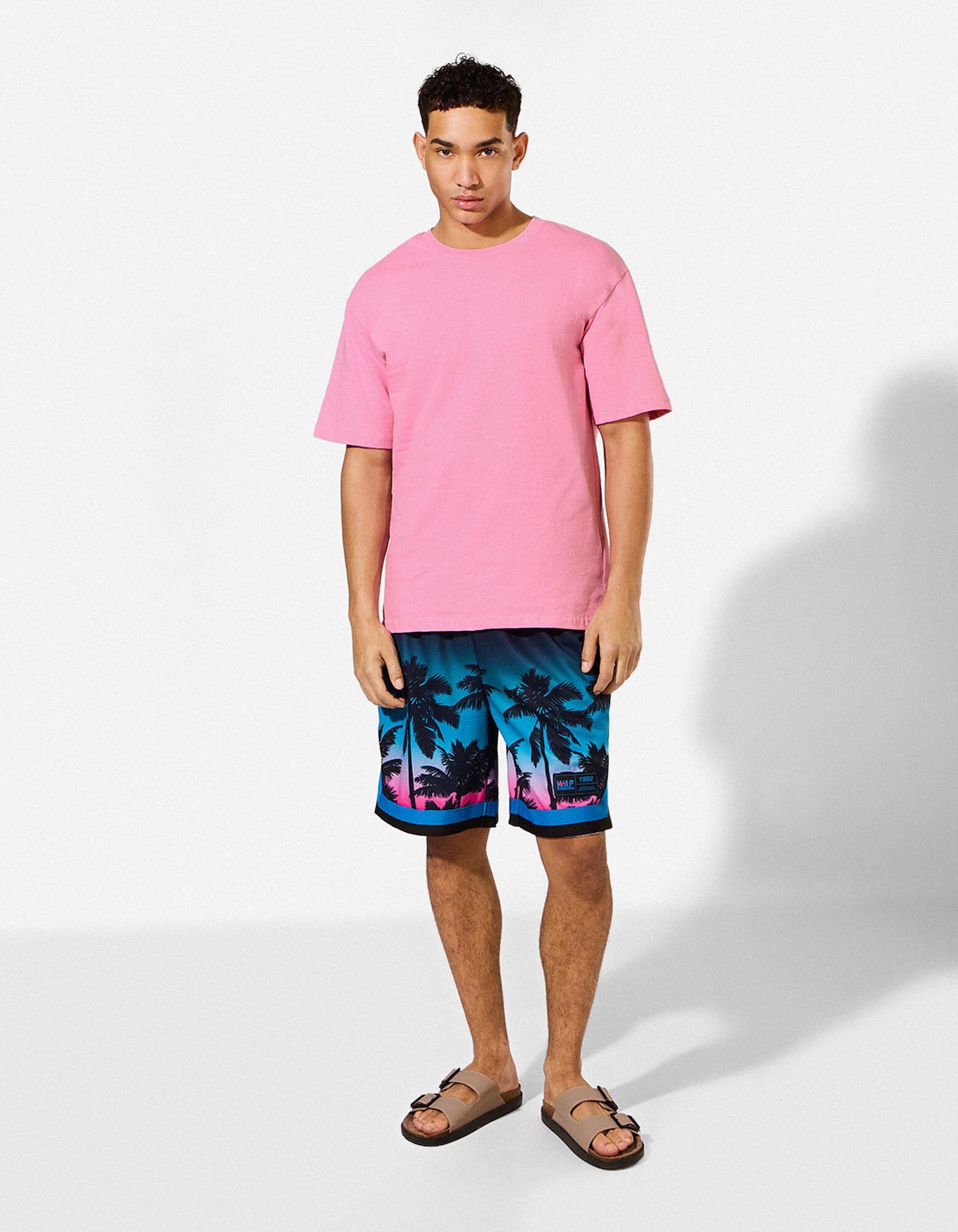 T-shirt - Coupe oversize - rose