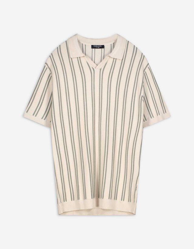 Poloshirt - Strepen - lichtgroen