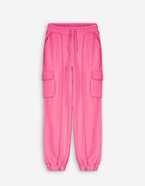 Pantaloni jogging - Buzunare patch - Roz