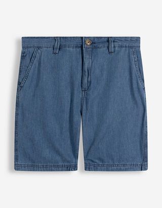 Shorts - Knopfverschluss - blau