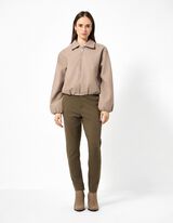 Blouson - Woll-Optik - Beige