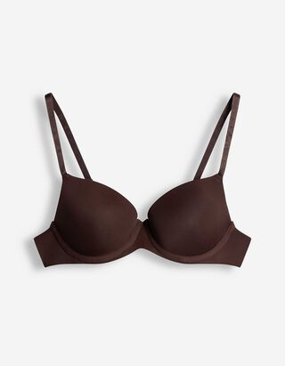 T-shirt-bh - met beugel - donkerbruin