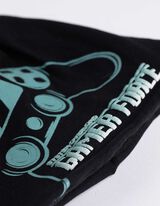 Beanie - Print - schwarz