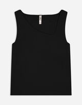 Top - Amestec de bumbac - Negru
