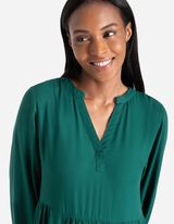 sukienka midi - LENZING&trade; ECOVERO&trade; - ciemny zielony