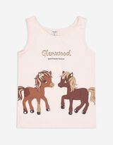 Top - Stampa glitterata - rosa