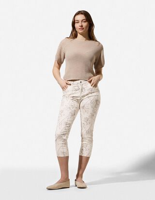 Caprihose - Twill - wei&szlig;