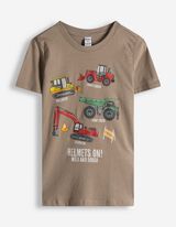 Shirt - Frontprint - hellbraun