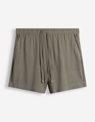 Bermuda  - Leinen-Optik - gr&uuml;n