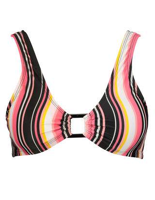 Damen Bikini Top mit Streifenmuster