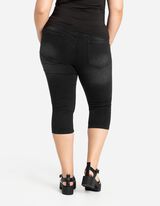 Pantaloni capri - Percentuale di tessuto elasticizzato - nero