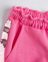 Hlače za jogging - Reverzibilne šljokice - pink