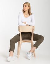 Majica dugih rukava - Rastegljivo - bela